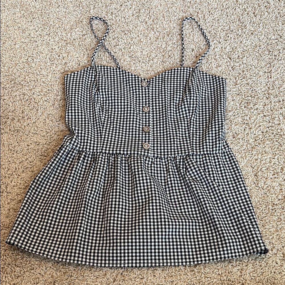 Gingham Checkered Women's Top